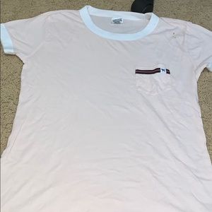 PINK Victoria’s Secret baby pink ringer tee